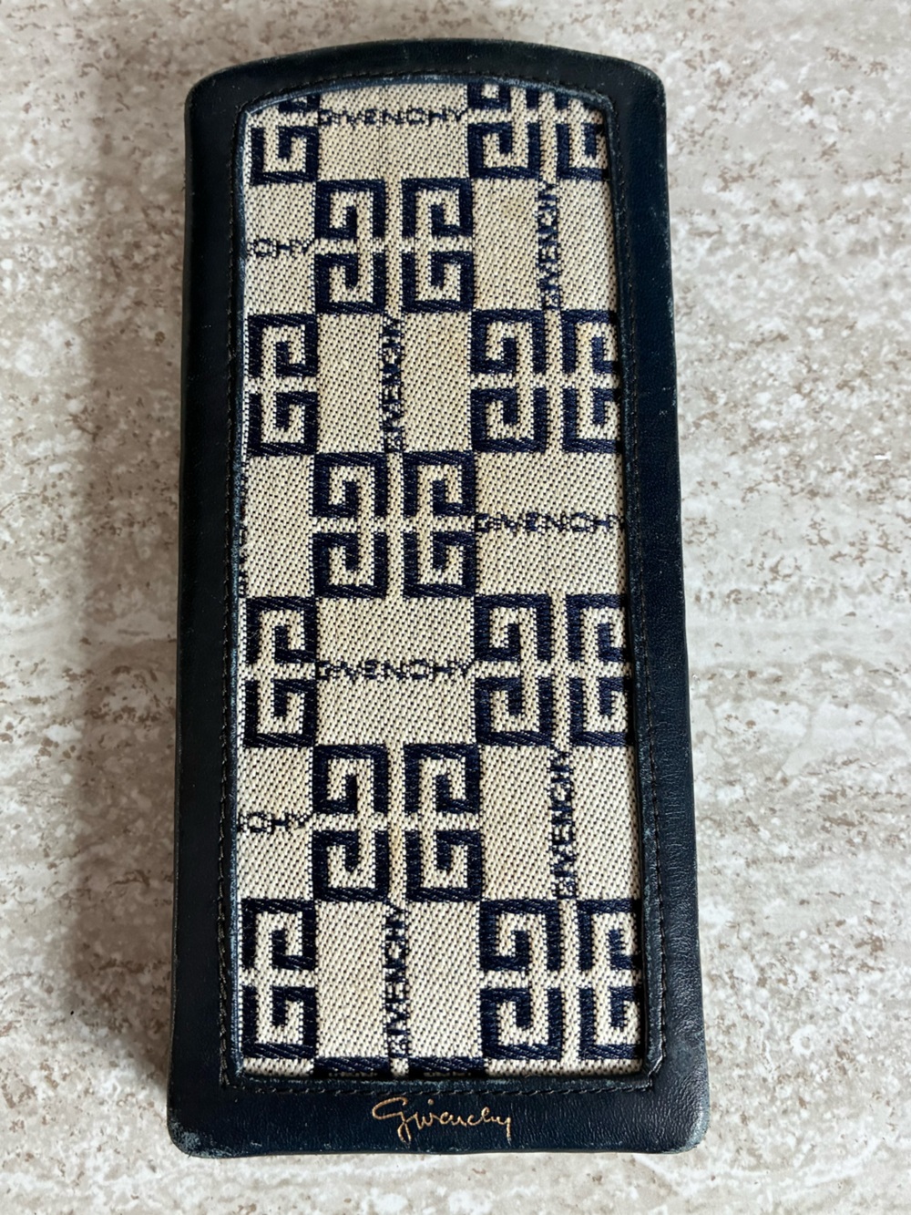 GIVENCHY Monogram Vintage Couture Collection Leather Eyeglass Case